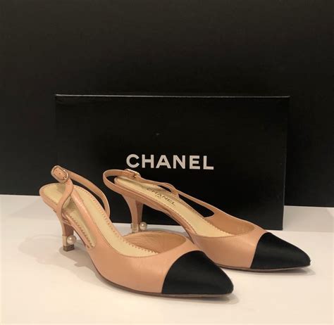 chanel sling back heel|vintage chanel slingback.